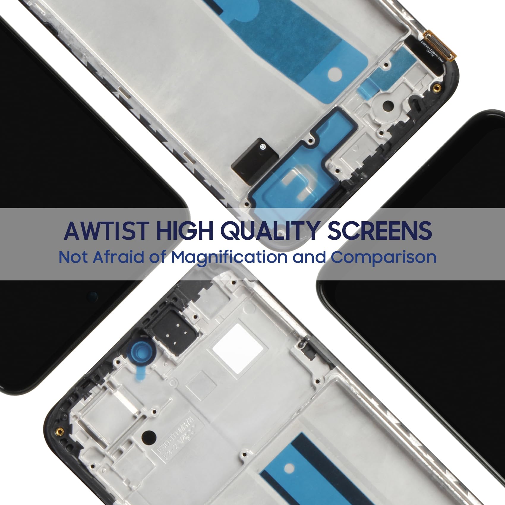 Atwist LCD Schermo per Xiaomi Redmi Note 11 Display Touch Screen Digitizer Parti di Ricambio Assembly per Redmi Note11 4G 2201117TG/2201117TI (Nero con Cornice, Non per Redmi Note 11s)
