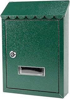 YIQQWS Mailboxes Wall Outdoor Lock Mail Box European Pastoral Letter Box Suggestion Box Small Mailbox Post Box Mailbox Townhouse Horizontal Style Wall Mount Mailbox
