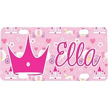 YouCustomizeIt Personalized Princess Carriage Mini/Bicycle License Plate 4 Holes