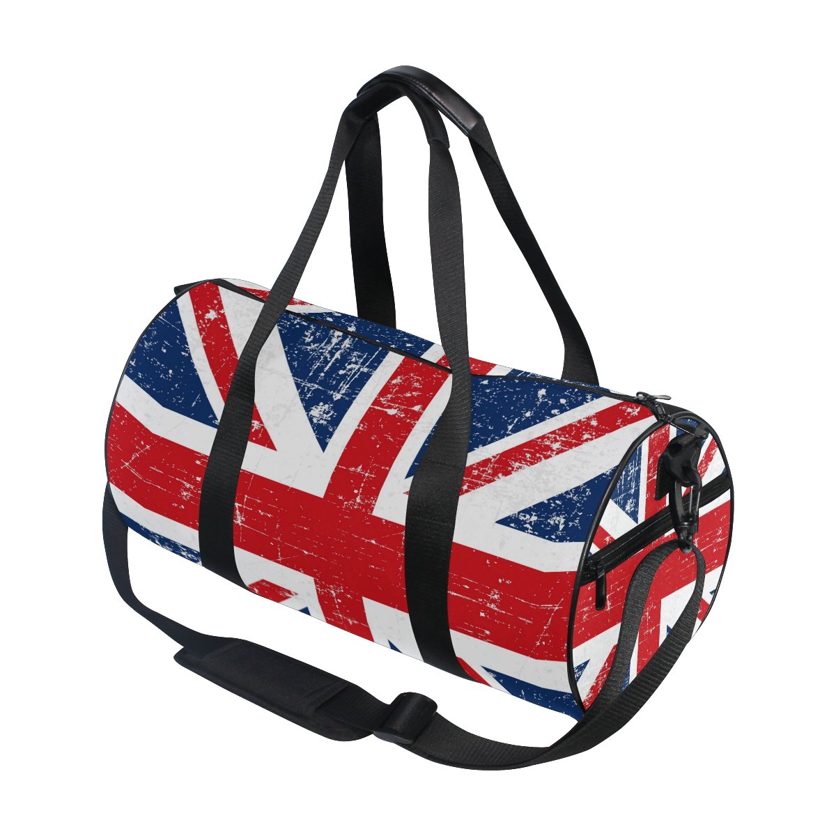 Use4 Retro Union Jack British Flag Travel Duffel Bag Sport Gym Luggage Bag for Men Women