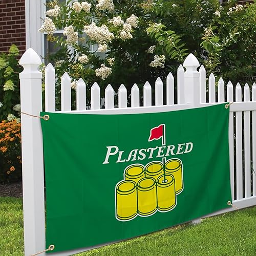 Miniatura 4 de Bandera enyesada, divertida bandera de pared duradera con ojales de latón, bandera de 3 x 5 pies para decoración de dormitorio universitario, al