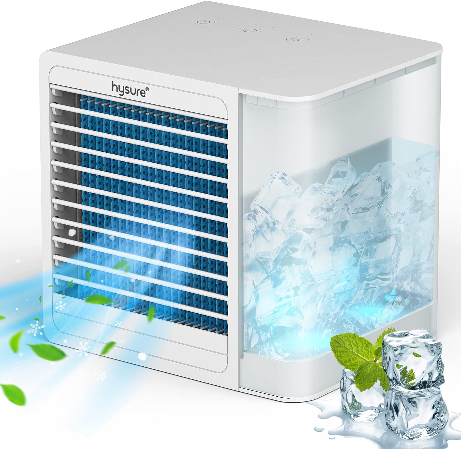 hysure Portable Air Conditioner Fan with Washable Filter 800ML Personal Mini Evaporative Cooling Fan with Convenience for Office, RV and Bedroom