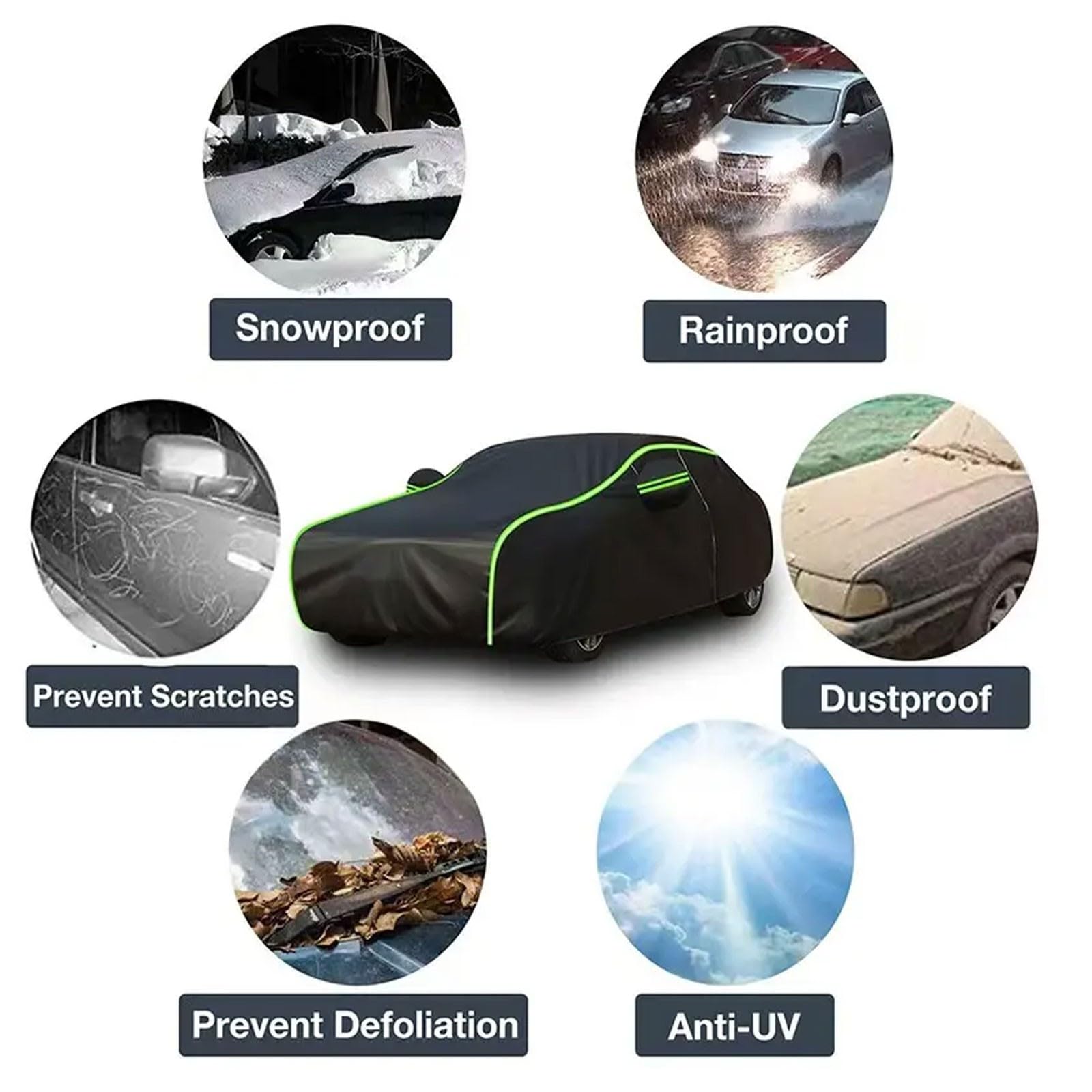 Funda Coche para Chrysler PT Cruiser Cabrio 2004-2008 Antigranizo e Impermeable | Protección Total Anti-UV, Transpirable y Resistente | A Prueba de Polvo, Lluvia, Nieve y Rasguños