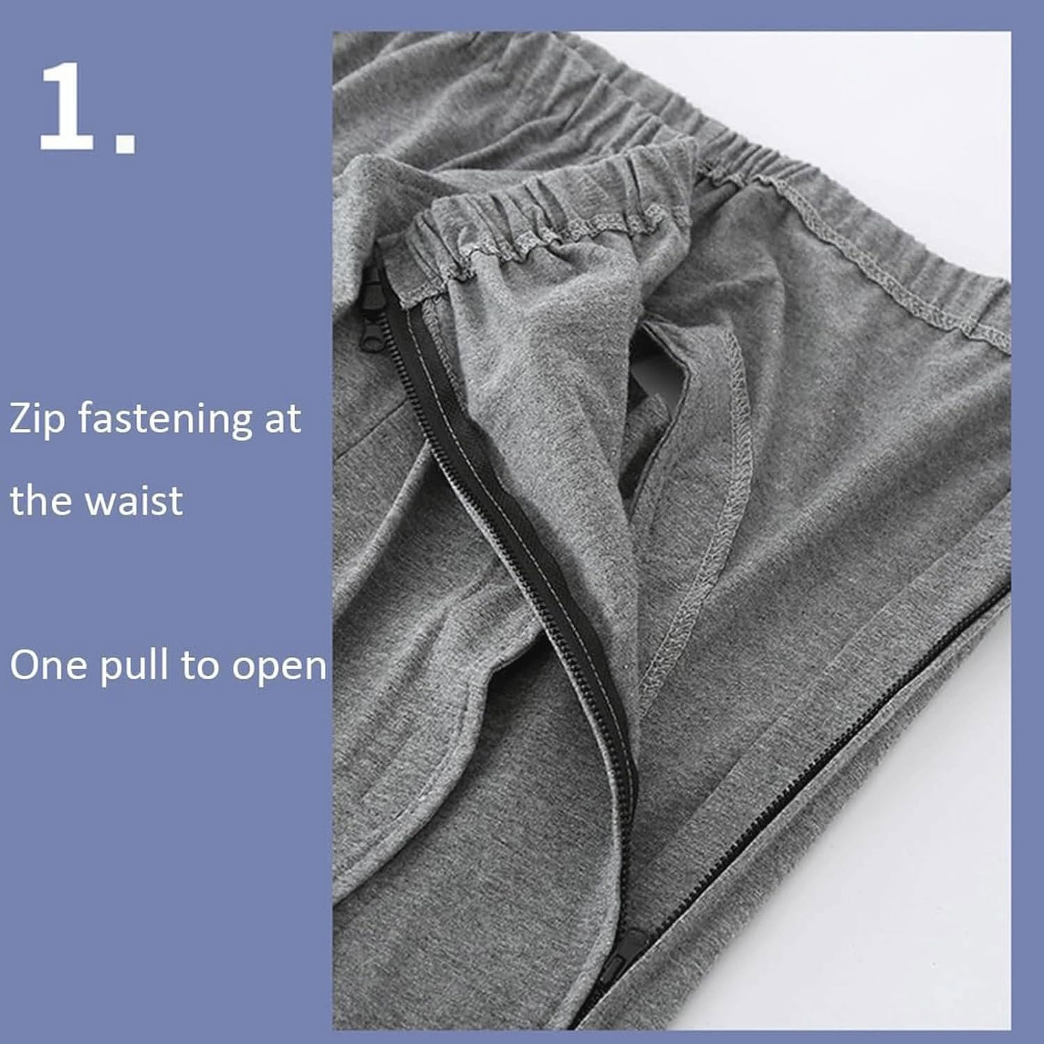 Tuta da Infermiera Cerniere estive in Cotone Pantaloni per pazienti Abiti da Allattamento Post-Operatori Pantaloni Sportivi Strappati per Uomini Anziani Donne riutilizzabili