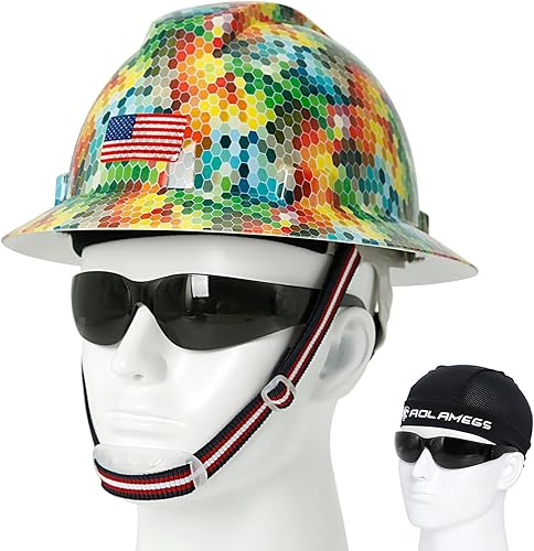 Aolamegs Safe Elegante casco duro de ala completa con visera y forro (opcional), casco de seguridad de construcción aprobado por la OSHA para