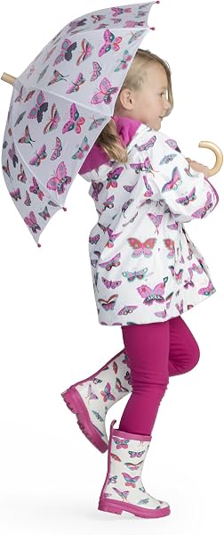 Hatley Girl's Printed Raincoat Raincoat - 4