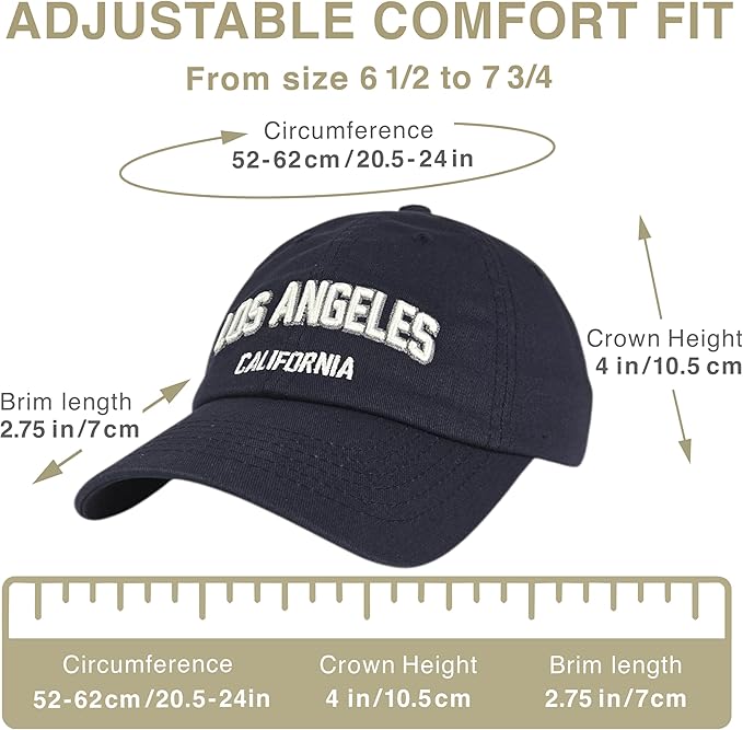 Gorra de algodón ajustable con hebilla de Los Ángeles miniatura 5