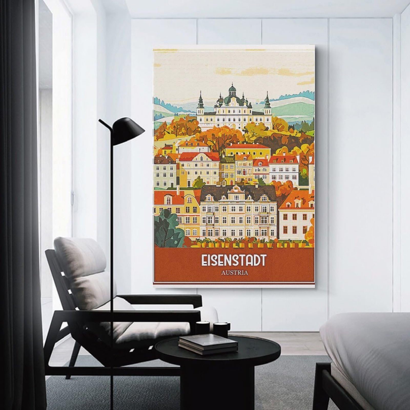 Junmoney Eisenstadt, Austria Travel Hanging Wall Art, 20x30inch(50x75cm), for Lounge, Bedroom Or Personal Spaces, Gift Idea for Housewarming And Birthdays