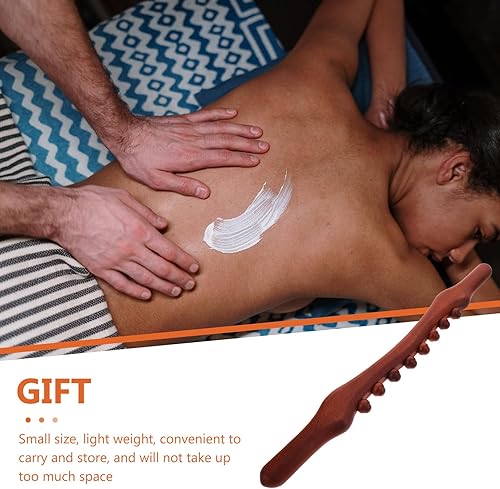 Vista 8 de Wood Massaging Stick Body Massager Portable Acupoint Scraping Tool for Back Waist Relief Lightweight for Travel Office Use