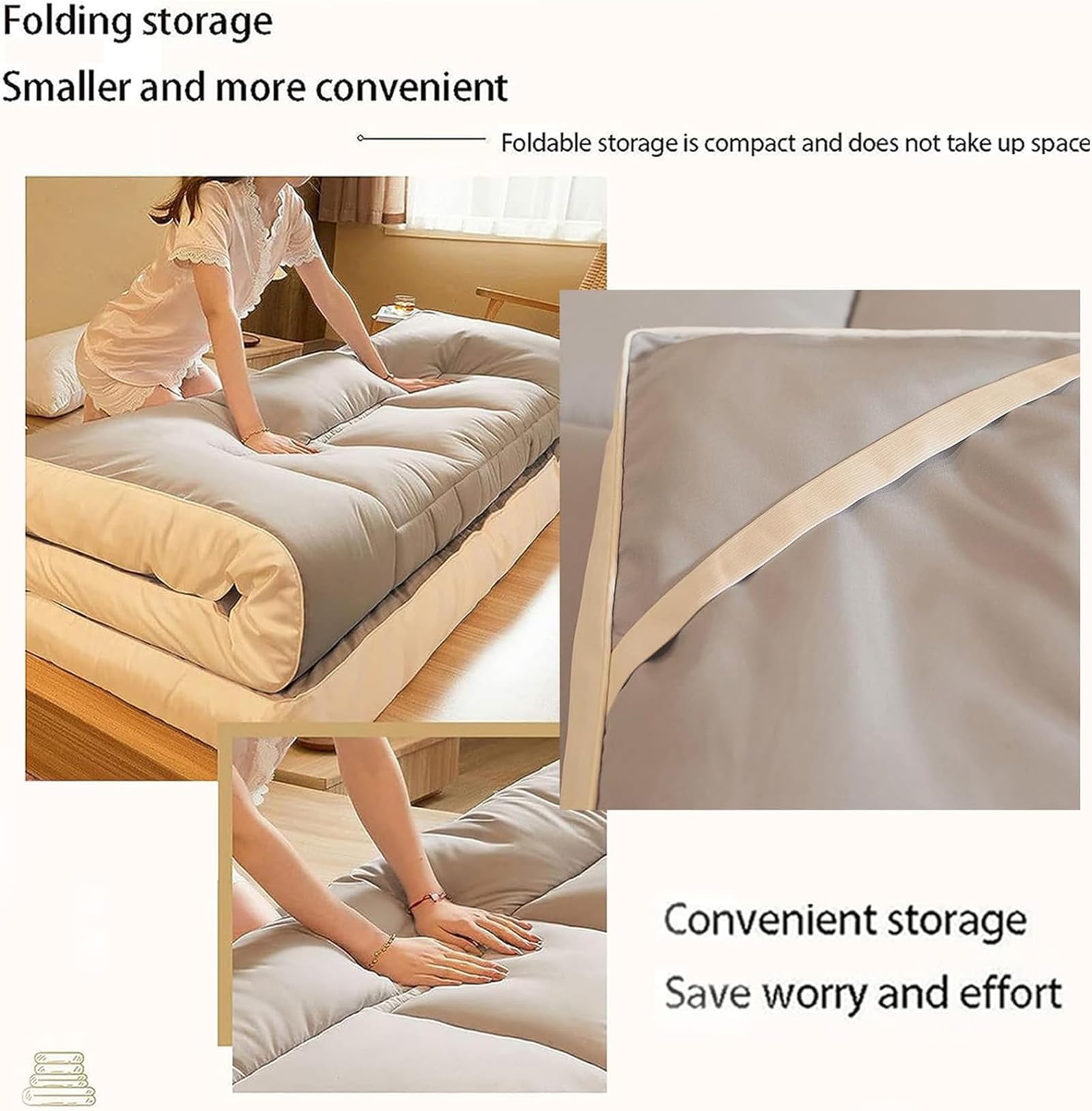 Materasso Futon Pieghevole Traspirante Materasso da Pavimento Giapponese Comodo Morbido Trapuntato Extra Spesso Letto per Gli Ospiti Letto da Campeggio,008,180 * 200cm
