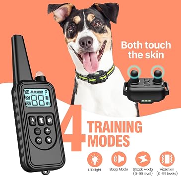 Dog Training Collar with Remote - 3 Pack E Collar for Dogs | 2600 ft Range, Beep/Vibe/Adjustable Static Modes, Flashlight, Recall Guide, Train Sit & Stay, Unwanted Dog Behaviors