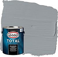 Vista 54 de Glidden Pintura interior + imprimación: gris/plata antigua, una capa, plana, 1 galón