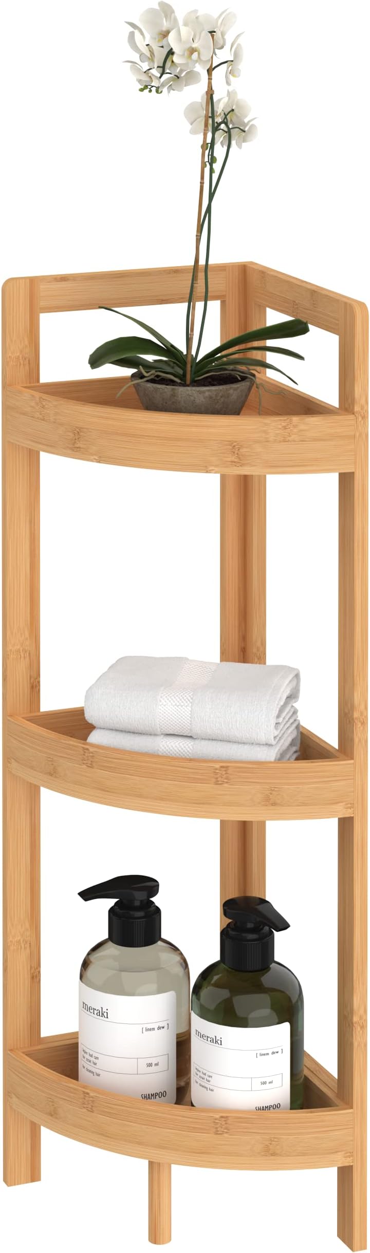 ClosetMaid Corner Shelf, 3 Tiers with Display Shelves