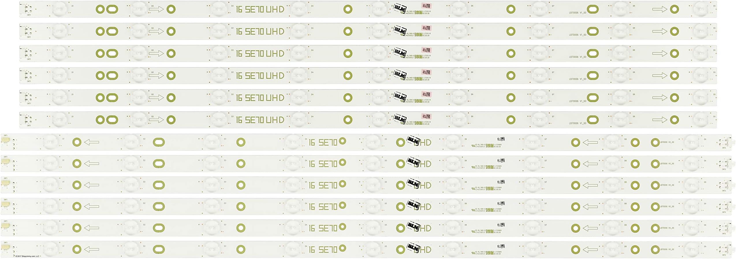 ShopJimmy LB70006 LED Backlight Strips (12) E70-E3 New