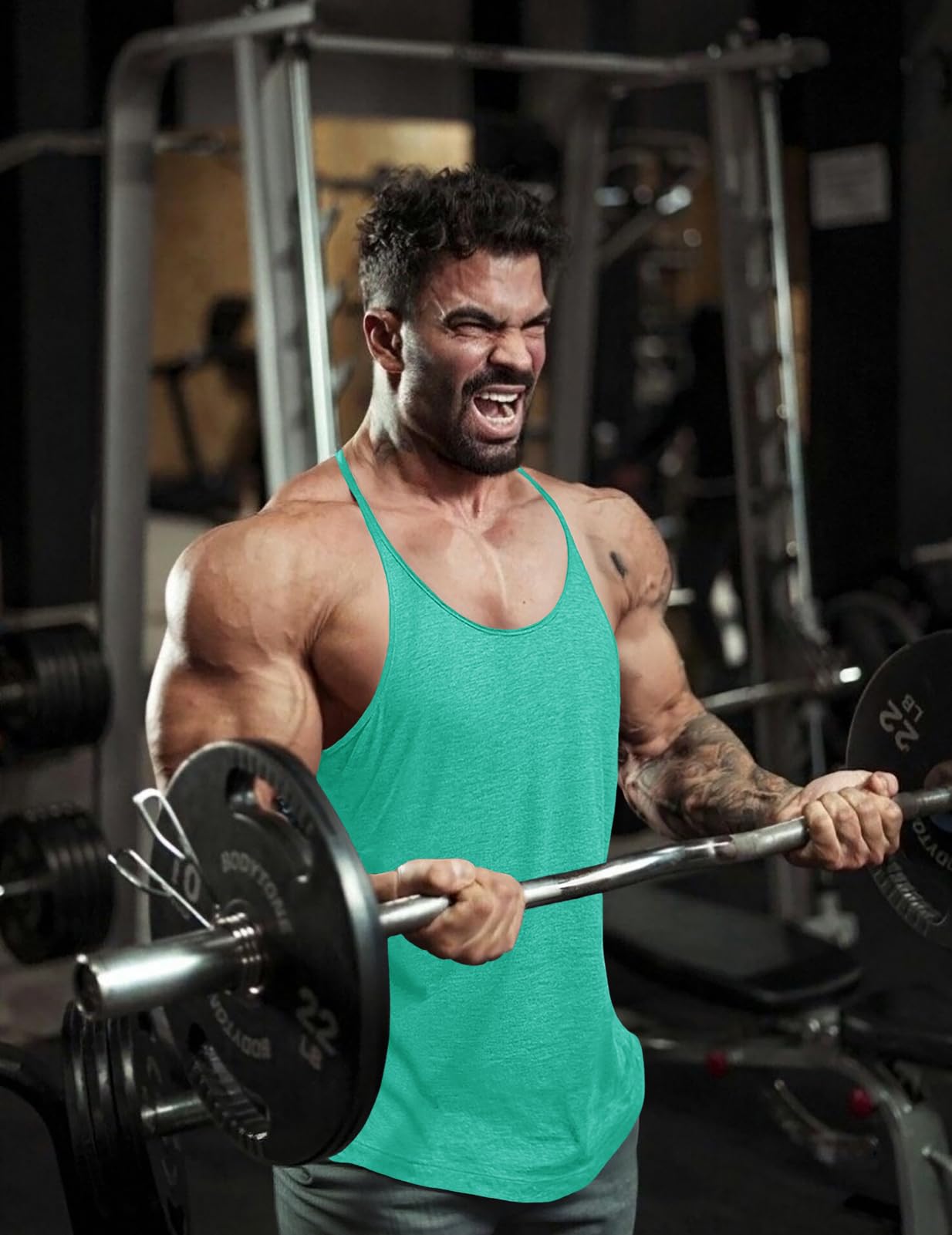 Muscle Cmdr Camiseta sin Mangas de Entrenamiento para Hombre,Camisetas de Tirantes Tombre Gym,Camiseta de Fitness con Espalda en Y para Hombre