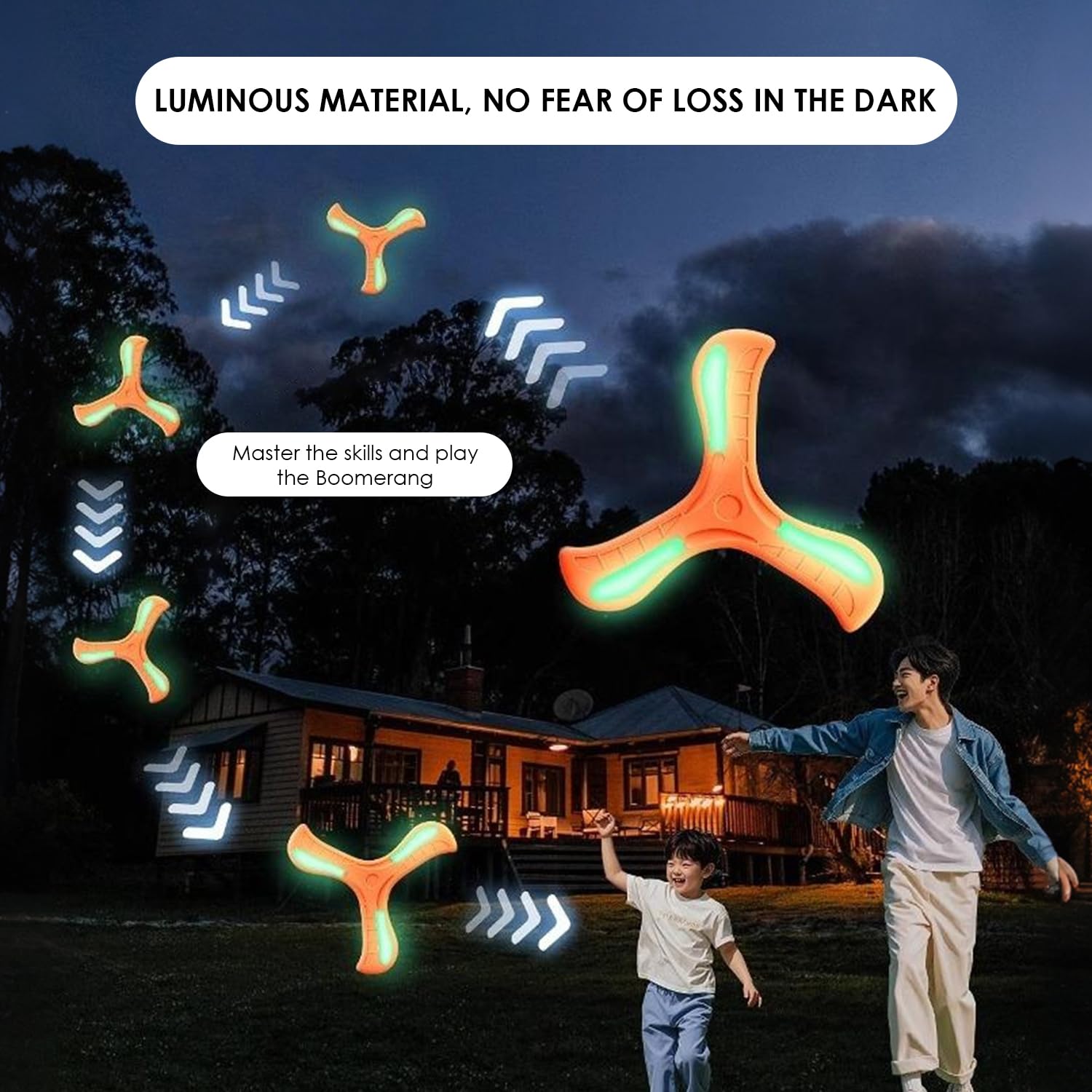 5 Pezzi di Boomerang Splendente, Giocattoli Creativi E Divertenti, Giocattoli per Bambini per Bambini, Regali per Bambini.
