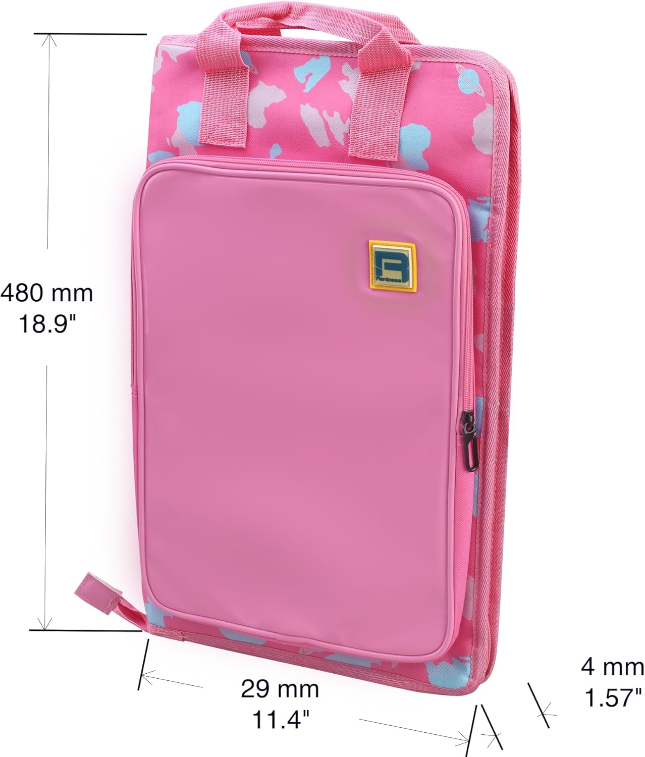 Drum Sticks Bag Drumstick Bag with Pocket, Mallets Up to 12 Pairs, Large Capacity,Drum Sticks Holder(Pink)
