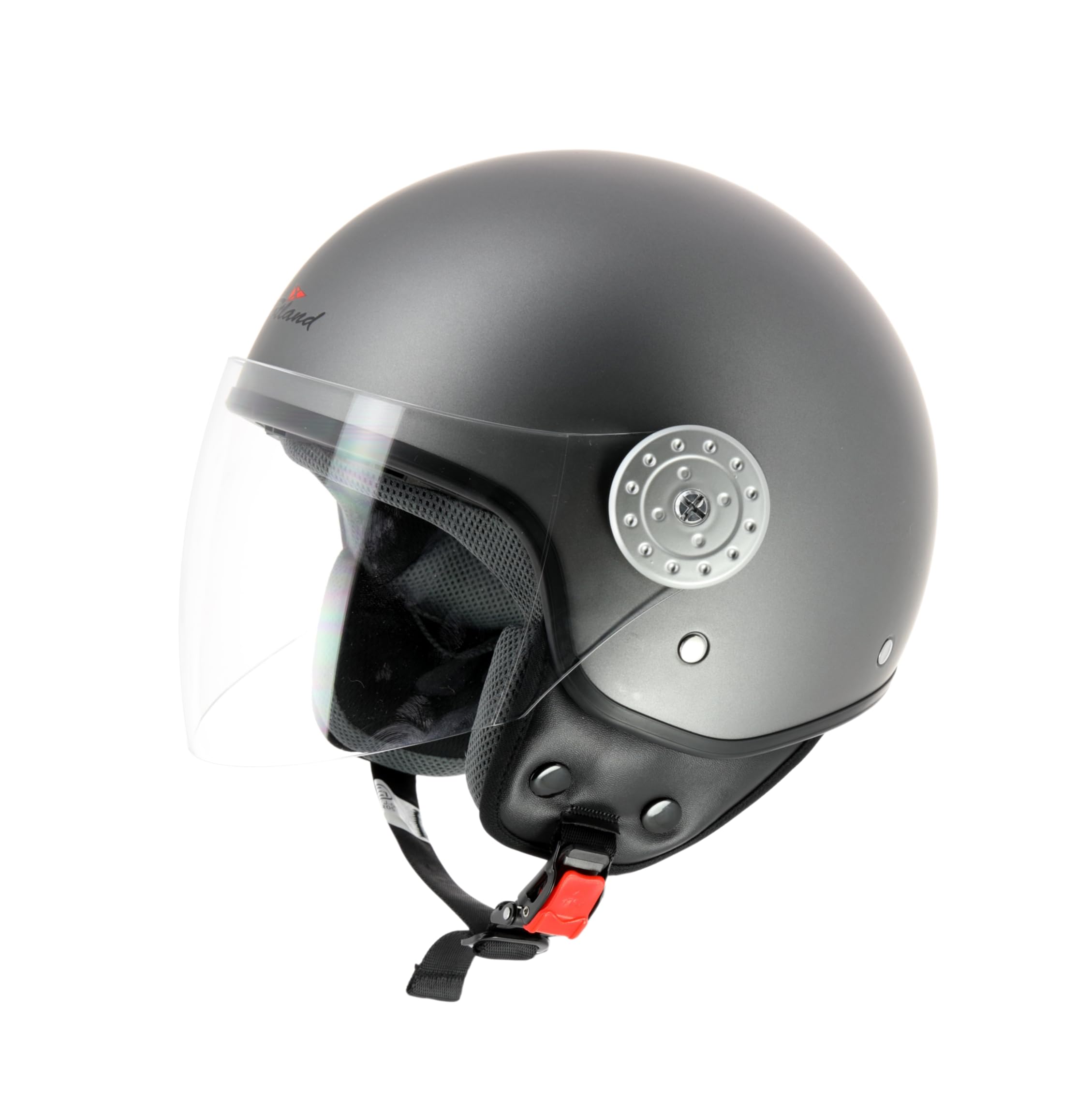 Casco Moto Demijet Titanio Opaco Scotland (L)