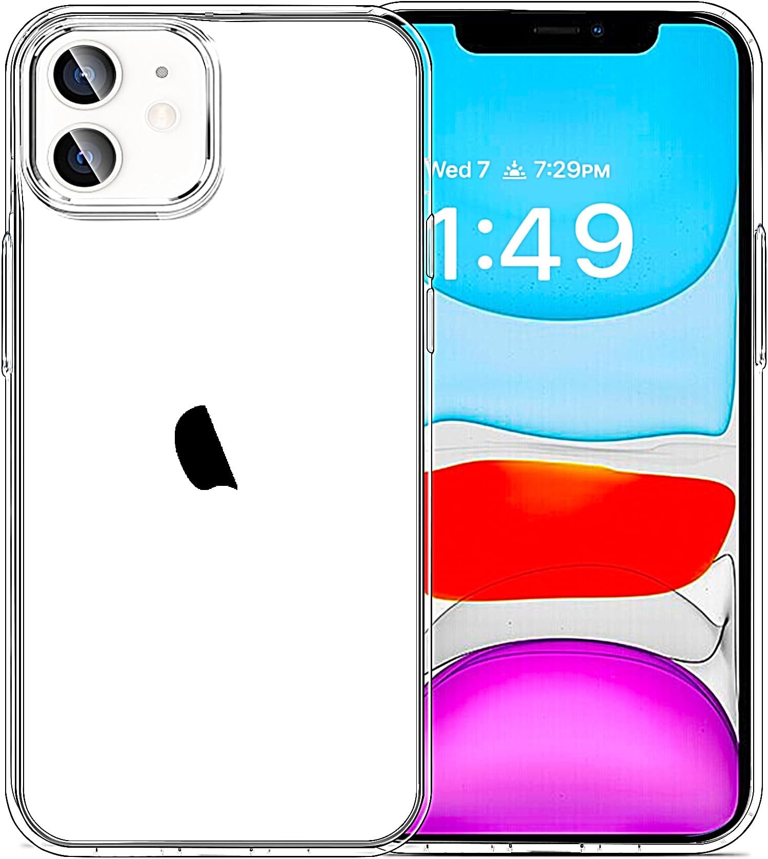 JJGoo Compatible with iPhone 11 Case, Clear TPU Phone Cases Shockproof Bumper Cover Anti-Scratch Protective Slim Thin Crystal Phone Case for 11 6.1inch