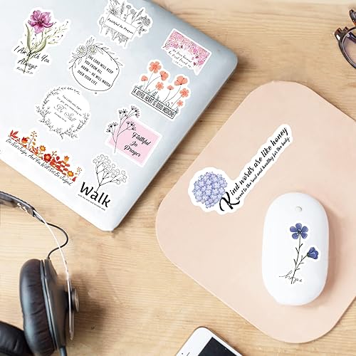 Miniatura 2 de 200 piezas de calcomanías cristianas inspiradas, calcomanías de versículos bíblicos para tablero de visión, botella de agua, laptop, álbum de