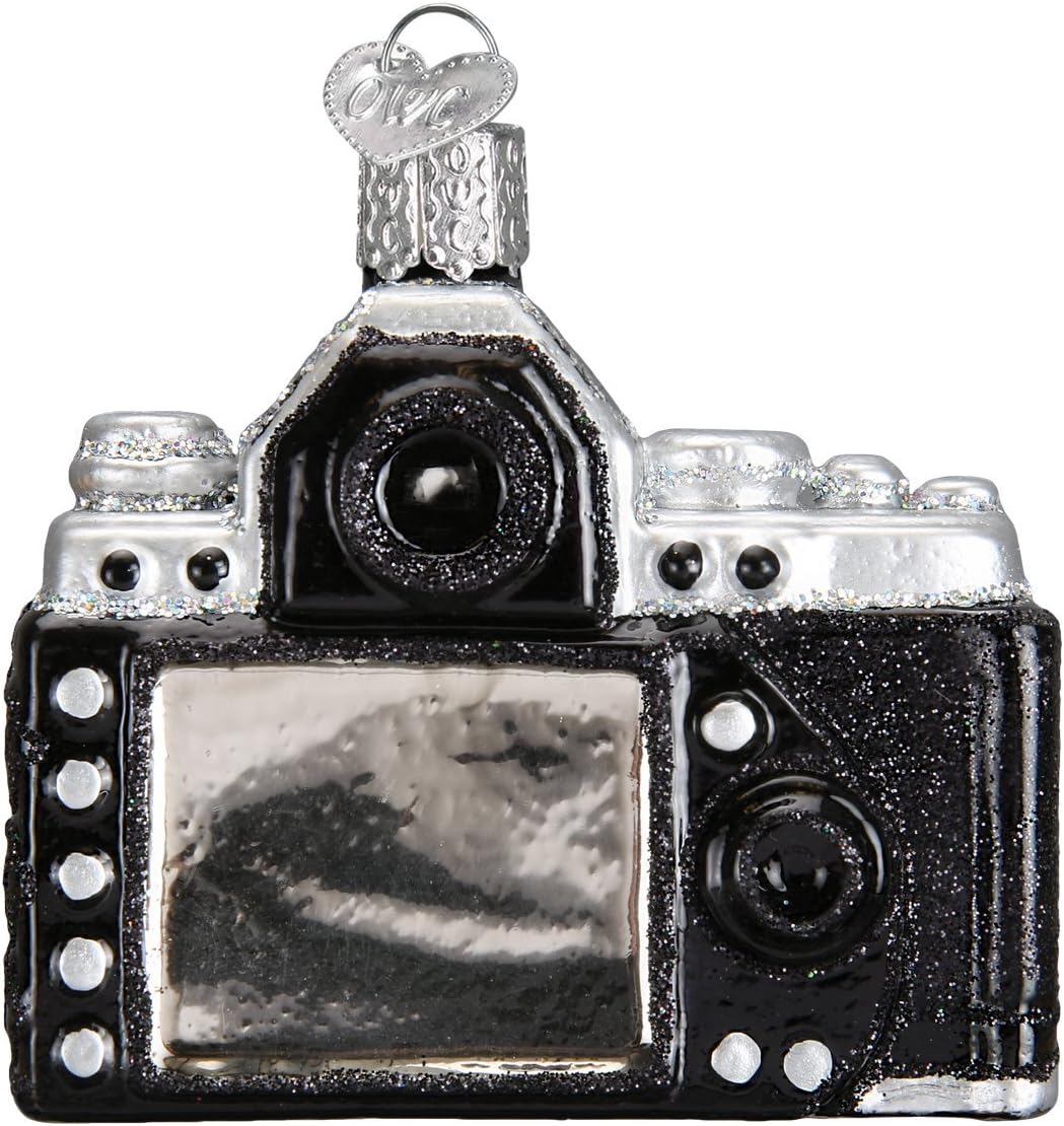 Old World Christmas Camera Glass Blown Ornament for Christmas Tree, Handcrafted Holiday Decoration, Hobbies Collection - Image 3