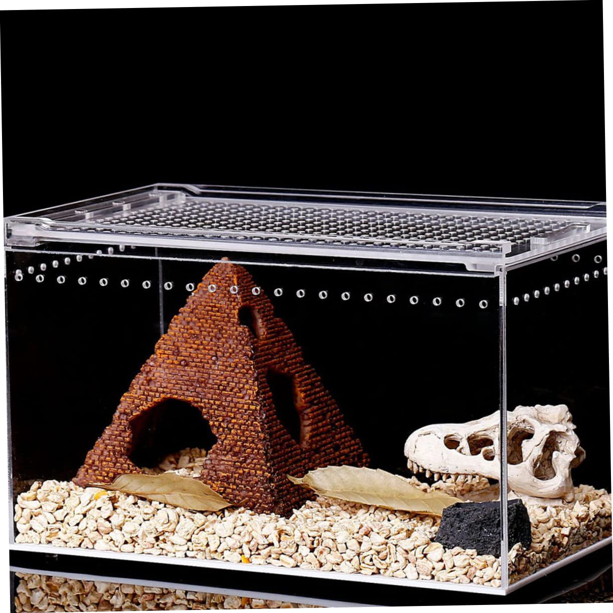 Reptilienzuchtbox aus Acryl Transparent, Auslaufsicher, EIN Stück | Montage, für Futtergabe und Sichere Haltung, Geeignet für Krabben und Schildkröten