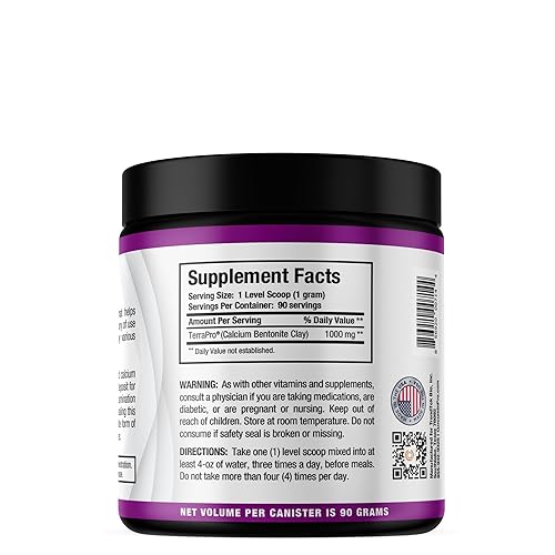 Miniatura 3 de CurcuminPro TerraPro - Suplemento de desintoxicación de arcilla bentonita | 3.17 oz | Arcilla de calcio volcánico para desintoxicación natural y