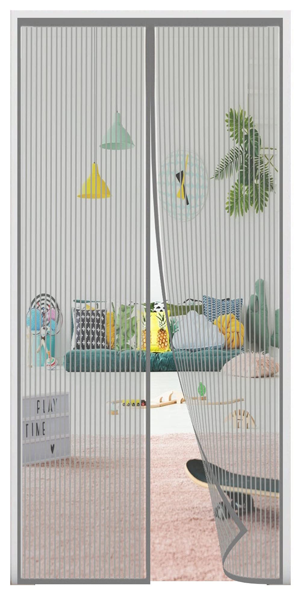 Magnet Fliegengitter Tür – 125x210 Cm, Selbstschließend, Kleben Ohne Bohren, Für Balkon‑ & Terrassentüren