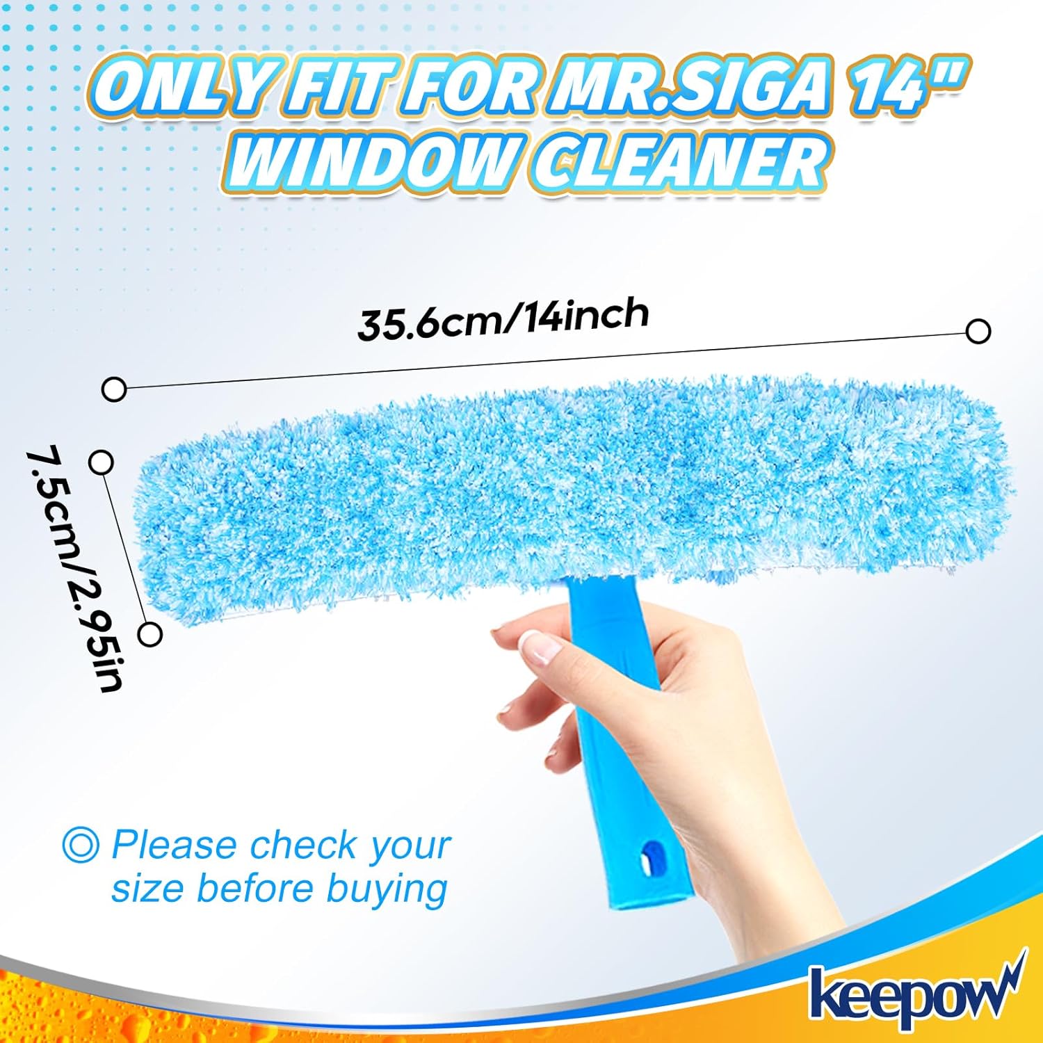 Microfiber Window Scrubber Refill Replacement patible with MR