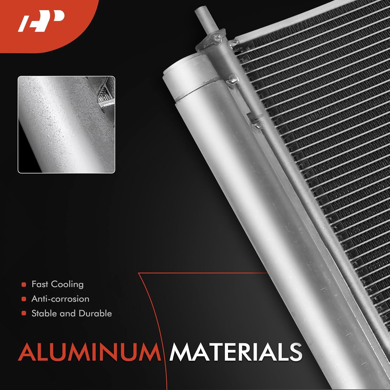 A-Premium Air Conditioning A/C Condenser Compatible with Honda Insight 2010-2014 1.3L, Fit 2013-2014 BATTERY EV, Replace# 80110TK6A01