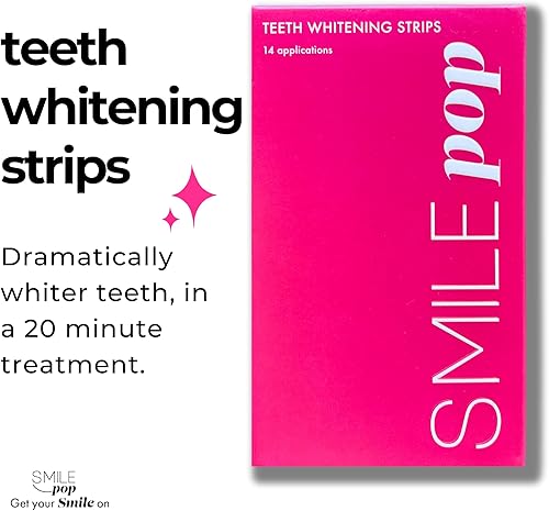 Miniatura 2 de Smile Pop Las tiras blanqueadoras de dientes eliminan las manchas difíciles del café, el té, el vino, el tabaquismo y más esmaltes, blanquean los