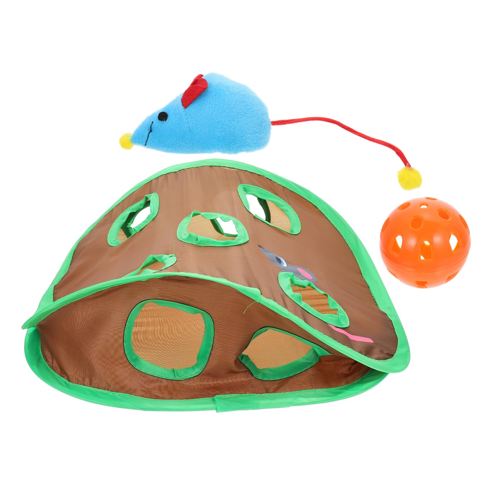 Hohopeti Cat Hiding Toy Set 1 Set of Interactive Mouse Holes Cat Toys for Exercise