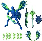 Pthjswj T13 Jeu de figures d'action, 2PCS Déjà assemblé, multi-joints mobiles 3D Imprimé, Mise à niveau des joints serrés, pour l'animation stop-motion & Affichage créatif, 6 mains interchangeables & 4 Armes & 2 Ailes