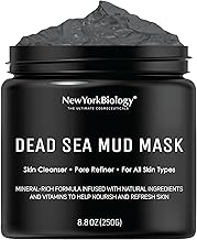 New York Biology Dead Sea Mud Mask for Face and Body | Spa Quality Pore Refiner for Oily Skin | Natural Skincare for Women & Men | Tighten Skin for A Healthier Complexion | 8.8 oz