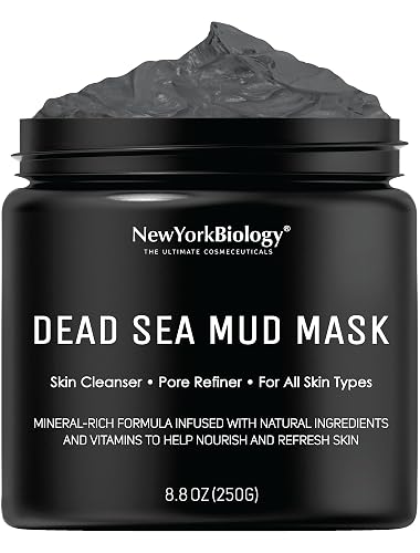 New York Biology Dead Sea Mud Mask for Face and Body | Spa Quality Pore Refiner for Oily Skin | Natural Skincare for Women & Men | Tighten Skin for A Healthier Complexion | 8.8 oz - Original (Mask Only) - 8.8 Ounce (Pack of 1)
