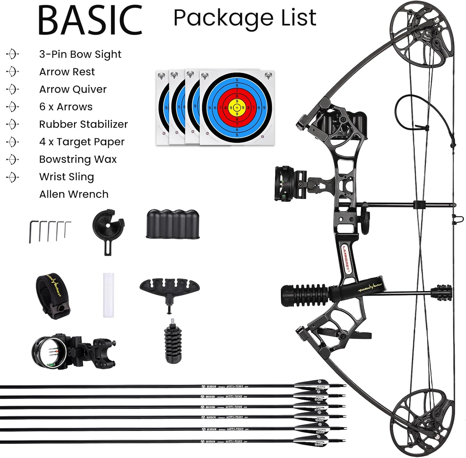Archery Eagle Compound Bow and Archery Sets 20-70lbs for Adults and Teens,25"-31" Draw Length，up to IBO 320 fps，Lightweight Design Bow Adjustable 2026 New