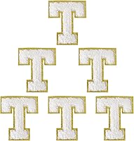 Vista 127 de 6 piezas de parches de letras de chenilla autoadhesivas, parches de letras preppy de 2 pulgadas para bolsos, ropa y sombreros, grandes pegatinas
