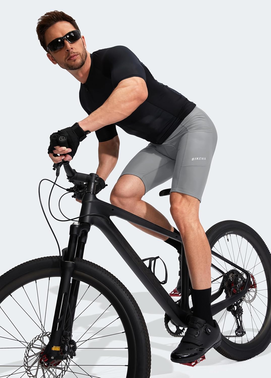 Bikewa Men's Bike Shorts 3D Padded Cycling Road Biking Mountain Riding Biker Bicycle UPF 50+ Cycle Shorts Zipper Pockets - Image 6