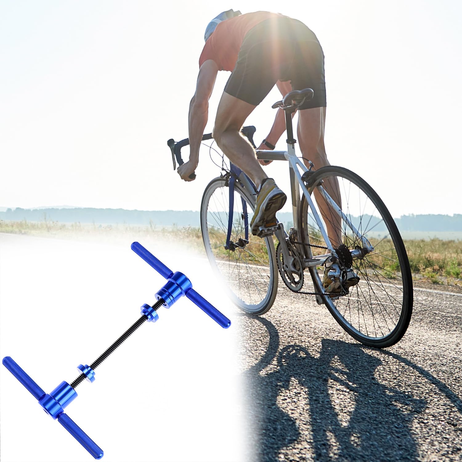 QWORK® Kit de Prensa de Rodamiento Interno de Bicicleta, Herramientas de Instalación de Cojinetes, Incluye Caja de Almacenamiento
