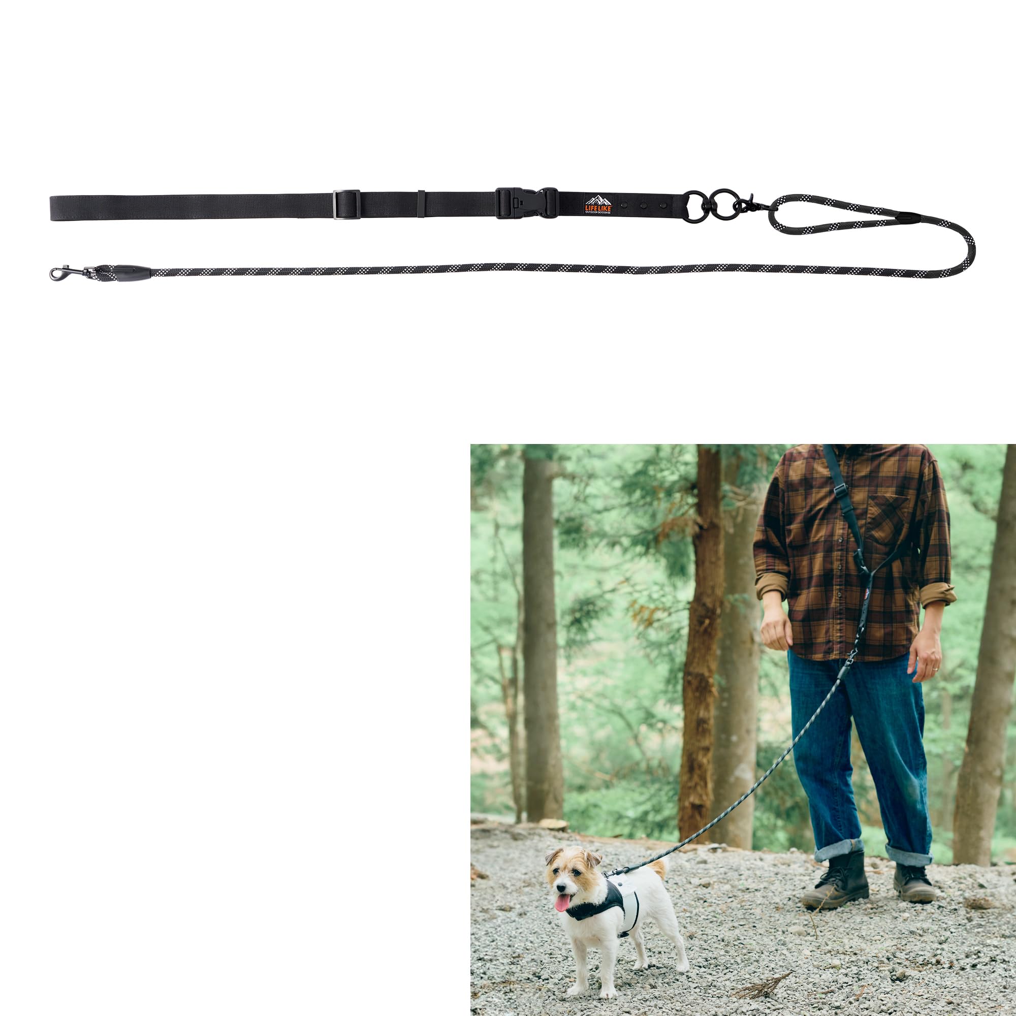 Amazon | 【LIFELIKE公式】2WAYハンズフリーリード 犬 リード 小型犬