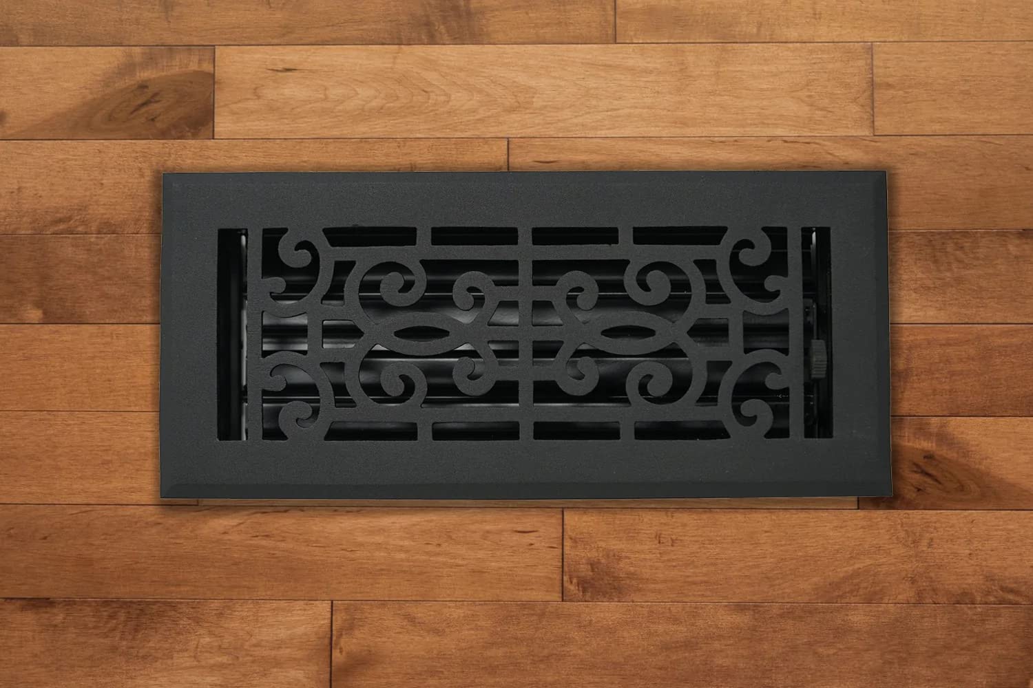 Cubierta de ventilación de aluminio negro barroca para sustituir rejillas de suelo deterioradas