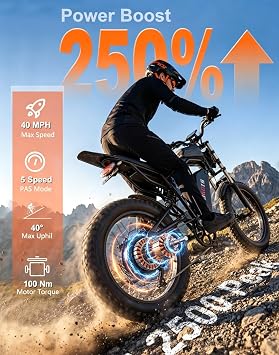 2500W/2000W/1500W Electric Bike for Adults & Teens, Fast eBike with 52V 25Ah/48V 20Ah/15Ah Removable Battery, 90-75 Miles Long Range, Full Suspension, All Terrain Fat Tire E Bike for 5'2-6'8 Men