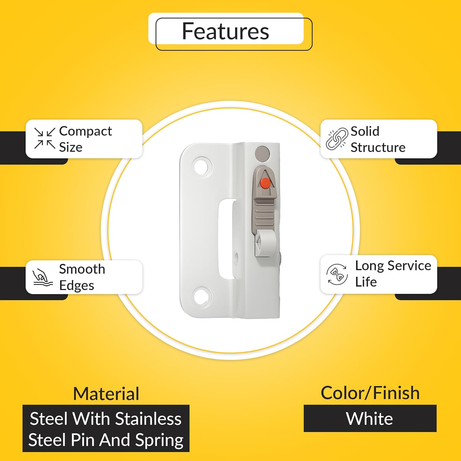 Brixwell 50-1353-MbW-lh Lh Angel Ventlock Dual Action Reverse Retro Fit 1/8 to 3/16 Frame to Sash