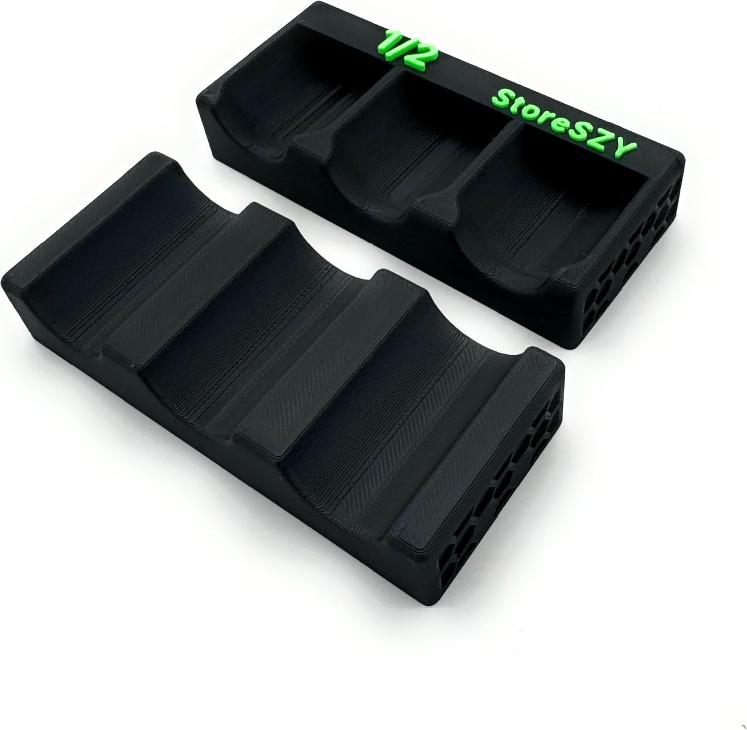 StoreSZY Custom Magnetic Extension Storage Holder – Toolbox Organizer for Wobble, Straight & Impact Extensions | Durable 3D Printed Tool Holder for Garage & Workshop (Black/Lime Green, 1/2-1/2-1/2)