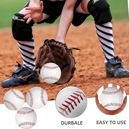 Miniatura 6 de Pelotas de béisbol en blanco con núcleo de corcho sólido, pelotas de béisbol de 9 pulgadas, autógrafos sin marcar, para juego de liga, lanzamiento,
