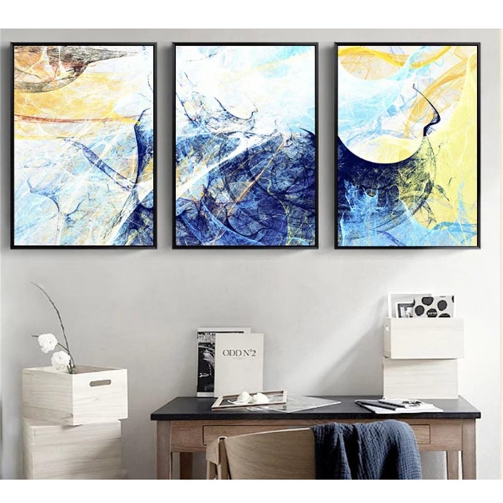 Broderie diamant salon décorative 35x65cm pour illuminer vos murs avec l'art abstrait 5D