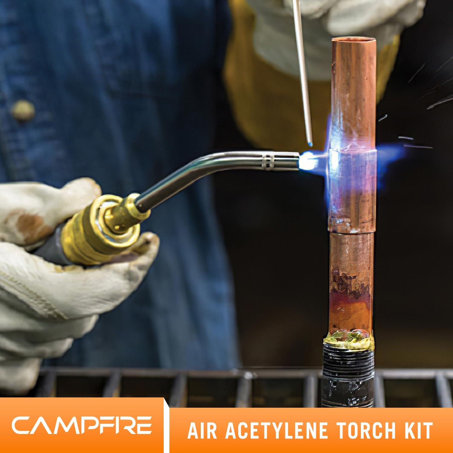 CAMPFIRE Acetylene Torch Kit With Tool Bag Turbotorch Kit, Fuel Gas Kit Professional Series