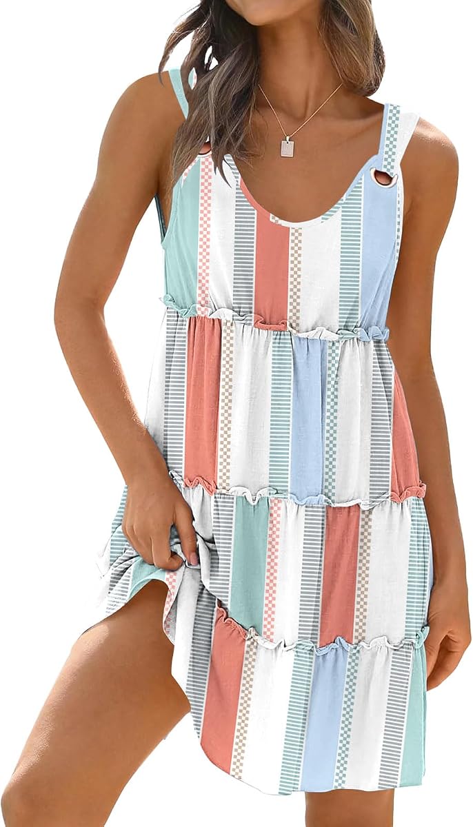 Summer Dresses for Women 2026 Sundresses Vacation Beach Swimsuit Cover Ups