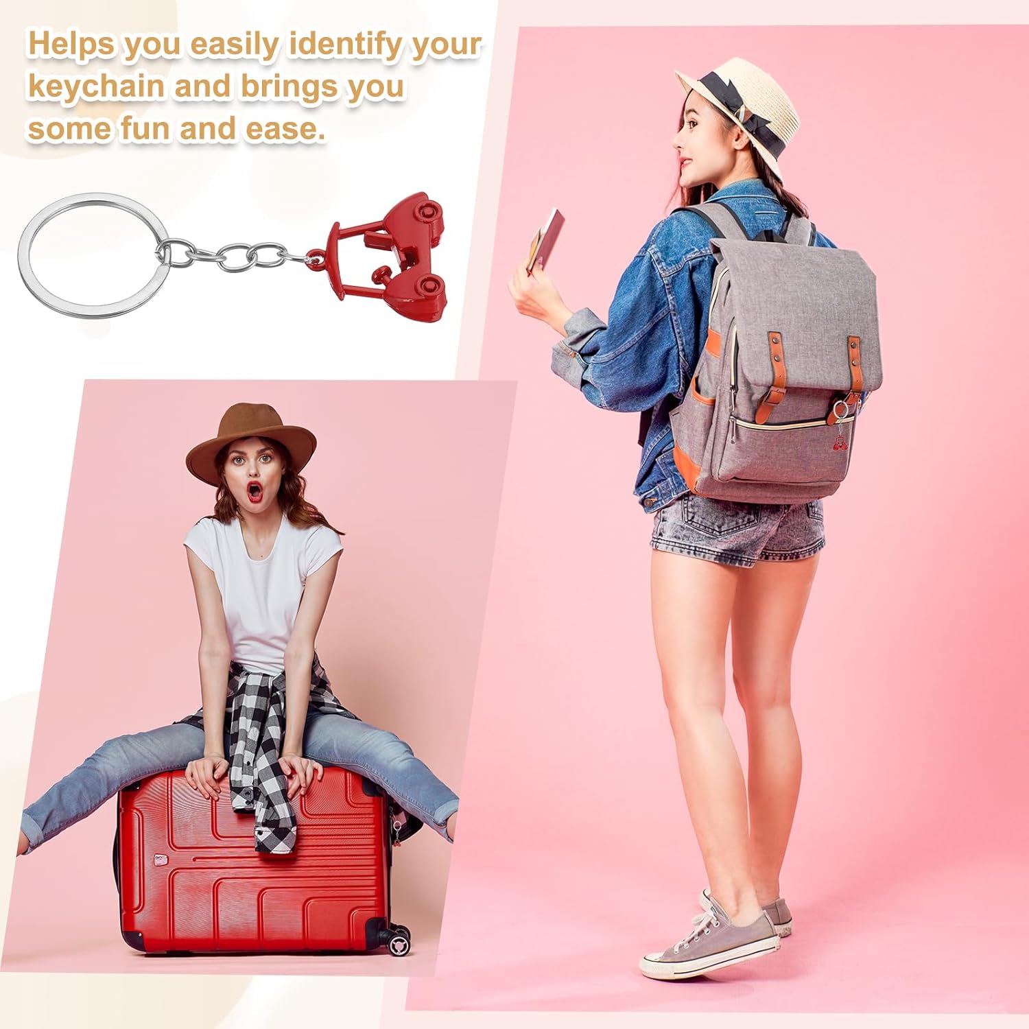 PATIKIL Golf Cart Keychain, Mini Cute Golf Keys Chain Sport Pendant Key Ring Bag Backpack Decor - Image 6