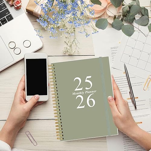 Miniatura 7 de Agenda mensual 2023-2024  julio 2023  diciembre 2024, dos páginas por mes, calendario mensual 18 con pestañas, encuadernación fuerte de doble